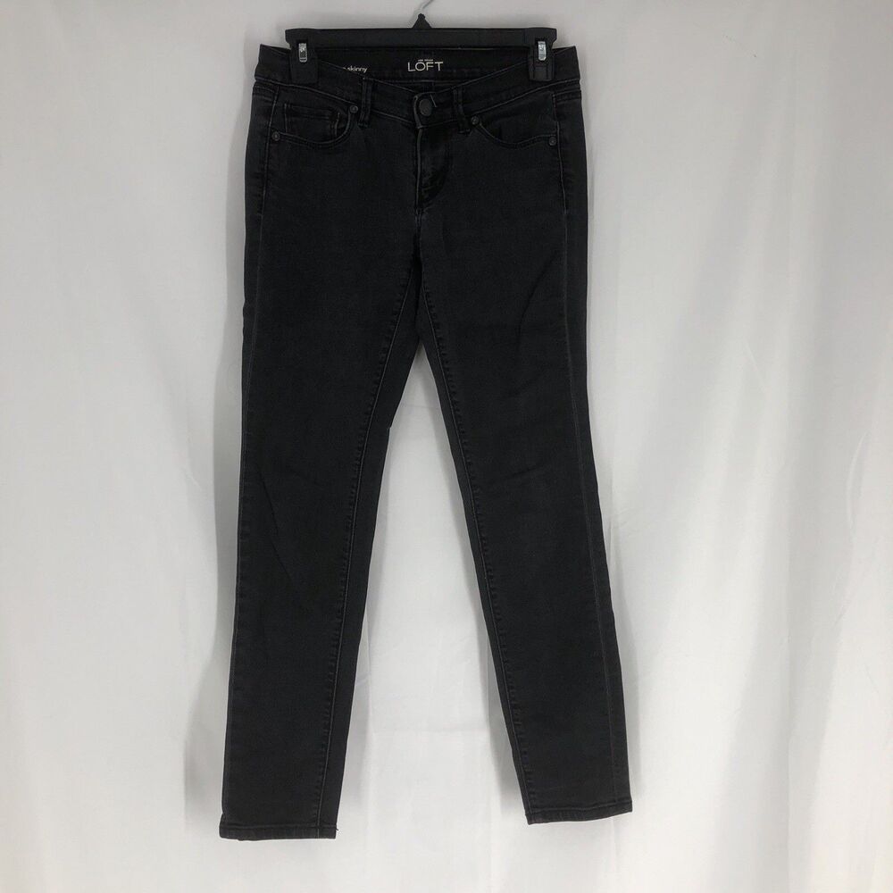 LOFT Ann Taylor Women's 26/2p Modern Skinny Jeans Black Stretch